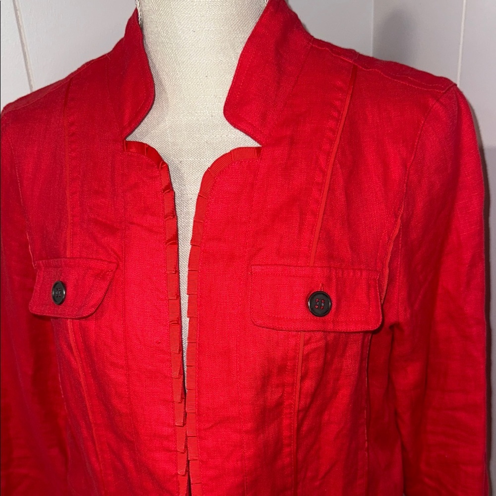 Multiples Vibrant Red Utility Jacket - image 3
